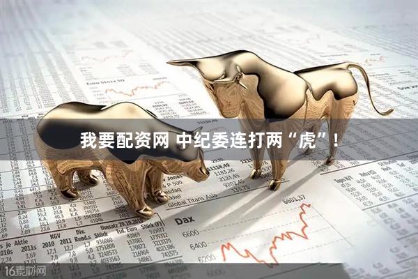我要配资网 中纪委连打两“虎”！